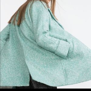Sold! Turquoise wool Zara coat